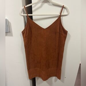 Burnt Orange/Brown Suede Dress